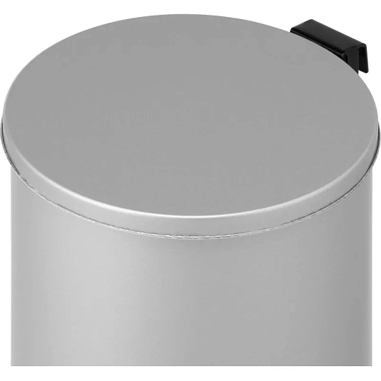 Ведро мусорное с педалью круглое 10 л серый металлик, 200 ммx310 мм
