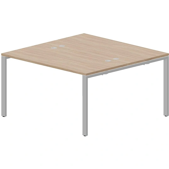 Стол составной STRIKE 2раб.м 4громм. 1380х1366 STN2TG147OWAL Дуб св,оп.Алюм
