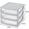 Бокс с выдвижными лотками А6 175х186х214мм 3выдв.отд, светло-сер. 433224030