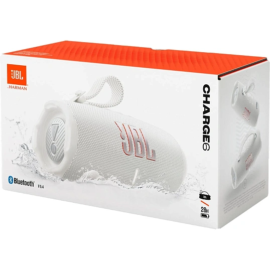 Портативная акустика JBL Charge 6 White (JBLCHARGE6WHT)