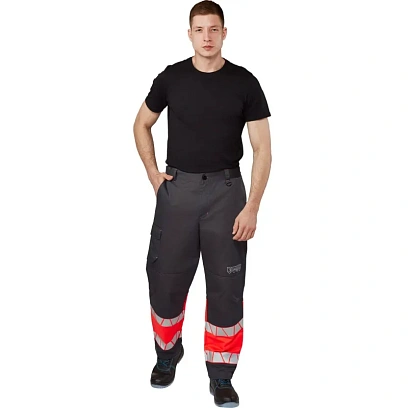 Брюки летние мужские Равелин красн./графит (р.52-54) 182-188