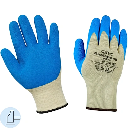 Перчатки защитные Rubistrong арт.рl52wl трикотаж с латексн.текстурир.покр