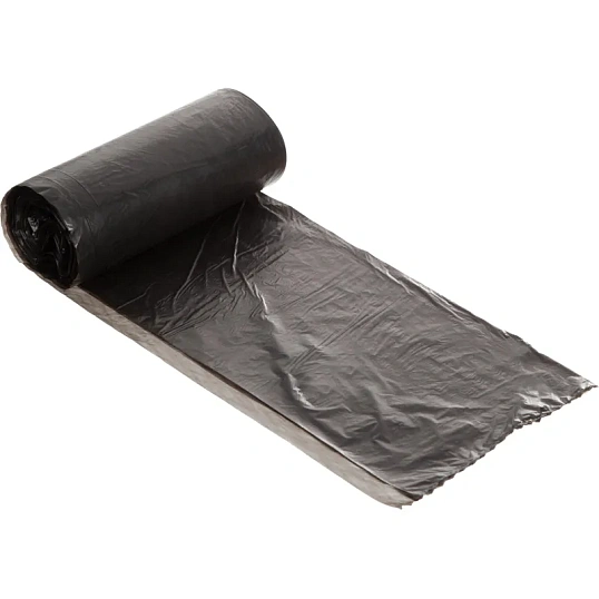 Мешки для мусора ПНД 30л 10мкм 30шт/рул черные 48х58см Luscan