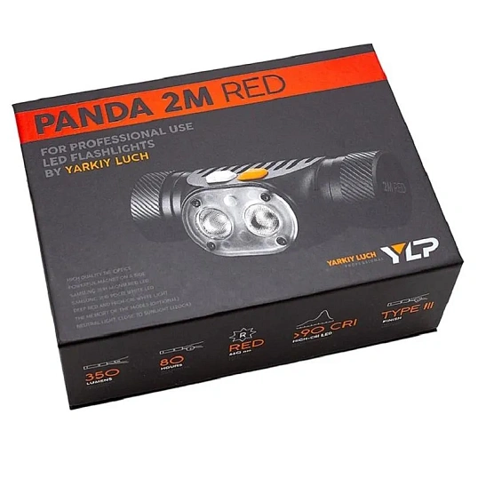 Фонарь налобный ЯРКИЙ ЛУЧ YLP PANDA 2M-RED налобный (без аккум.)