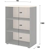 Стеллаж для документов низкий К-Loft 241H011 выс 1080 дуб скандин./графит