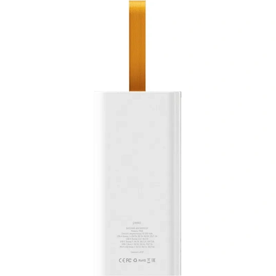 Внешний аккумулятор PERO PB09 50000 mAh,Li-Pol,output USB-C + 4USB-A,белый