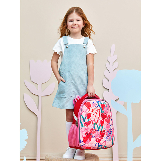 Ранец Комус Класс Basic Amour, розовый, 2 отд, эргоном спинка