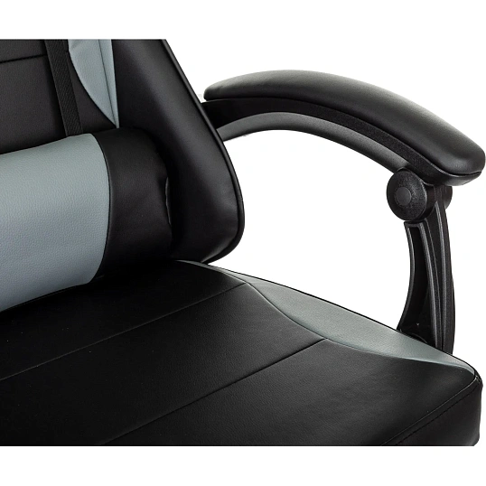 Кресло VB_Echair Easy Game-907 LT PU экокожа черный/серый, пластик