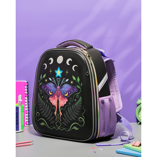 Ранец Комус Класс Сказочный лес, 2 отд., эргоном. спинка, экокожа