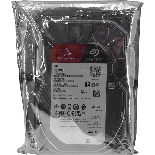 Жесткий диск Seagate IronWolf  3.5 10TB (ST10000VN000) SATA 7200rpm, 3l