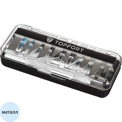 Нож макетный TOPFORT Набор 16поз:нож 3шт,10 лезв.разн.тип,пласт.бокс