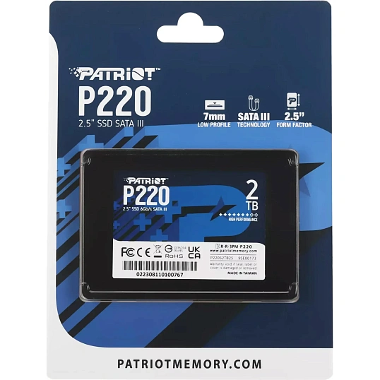 SSD накопитель Patriot SATA-III 2TB P220S2TB25 P220 2.5