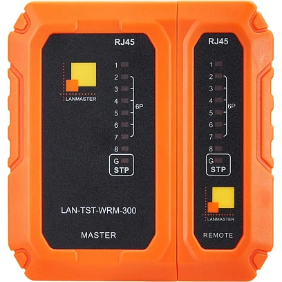 Тестер витой пары LANMASTER LAN-TST-WRM-300 с индикаторами