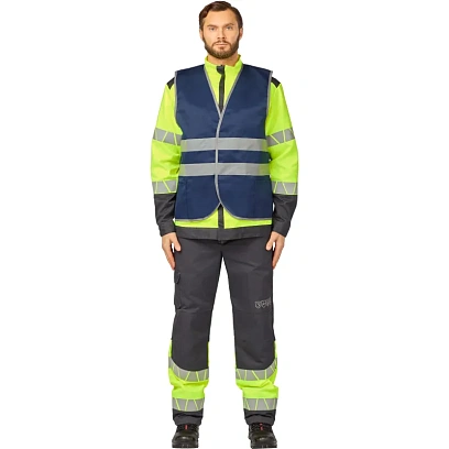 Жилет синий с СОП (р.3XL/60-62)