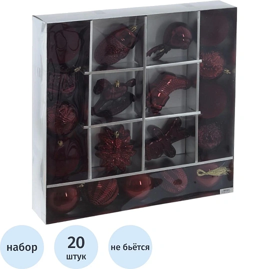 Набор игрушек Украшение НГ, L40 W8 H40 см 20шт 826675