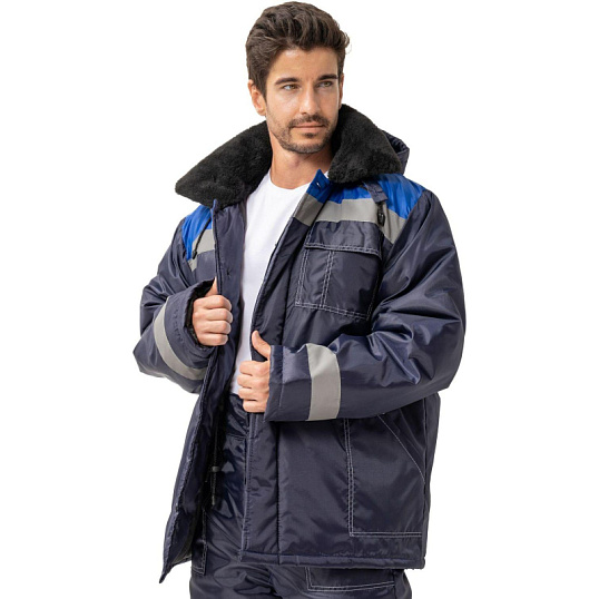 Куртка рабочая зимняя муж з32-КУ син/вас оксф 64-66/182-188