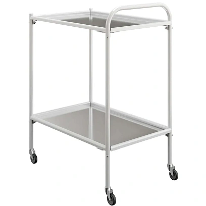 Стол процедурный MEG_передв.мет с 2полк. из нер.стали СПп-01-МСК (код 501М)