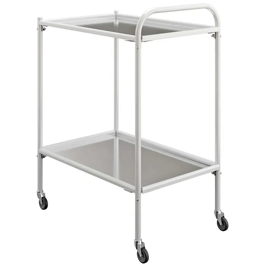 Стол процедурный MEG_передв.мет с 2полк. из нер.стали СПп-01-МСК (код 501М)