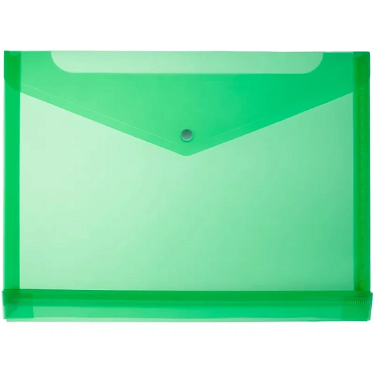 Папка-конверт на кнопке гориз с расшир Attache, А4, ассорти 180мкм 5шт/уп