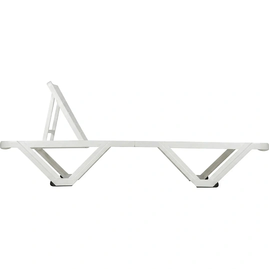 Шезлонг PR_Decorona DeRiviera без подлокотников, белый рассвет