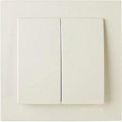 Выключатель двухклавишный скрытой установки VS 56-232-Б, 6А, IP20