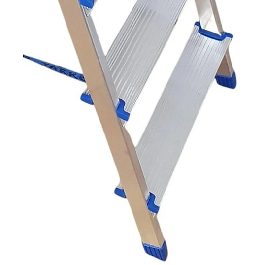 Стремянка двухсторонняя алюм широкая площадка 4ст TARKO 14204е