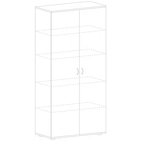 Шкаф MS_Агат   закрытый высокий АО-16 ольха