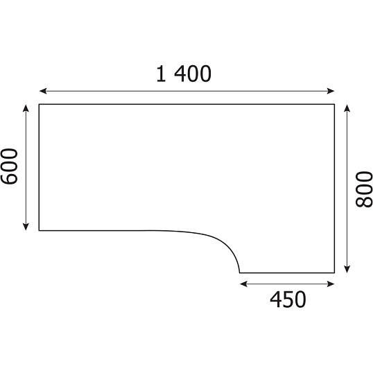 Стол эргономичный MON_Канц правый СК30.15 дуб молочный