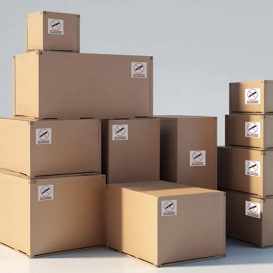 Этикетки самоклеящиеся Осторожно при распаковке 105х99 6штА4,20л/уп