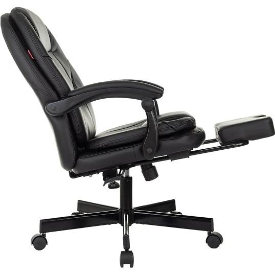 Кресло VB_EChair 668 PU P черный эко.кожа подст.для ног