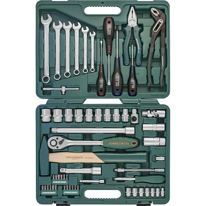 Набор инструмента 1/4, 1/2DR, 60 предметов Jonnesway S04H52460S