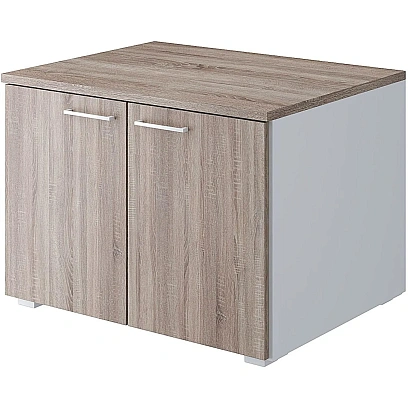 Тумба для оргтех. Комус Мебель К-Loft 241T004 786х616х568 дуб сон.темн/бел