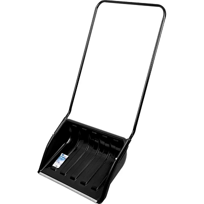 Движок для уборки снега пластик 690х470х1420мм стальн рукоят Сибртех 61642