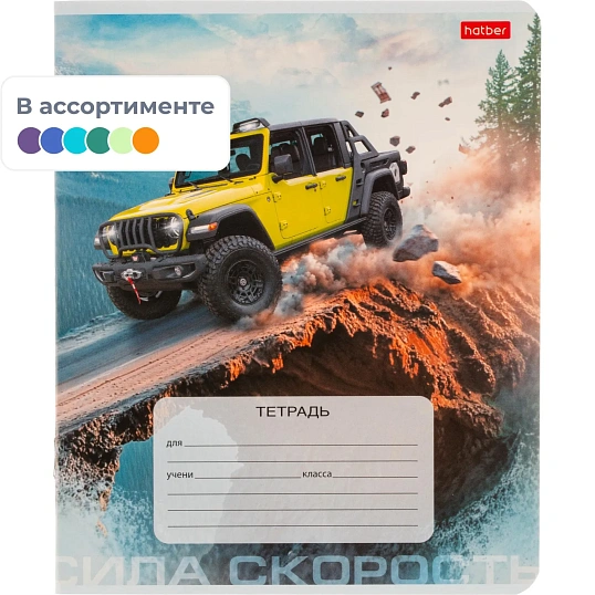 Тетрадь школьн 18л А5ф ЛИНИЯ,скоба,мел.кар,Сила и скорость,ассор,91439