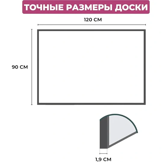 Доска магнитно-маркерная Attache Economy 90х120 мет.бел.проф.,черн.угл