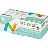 Маска медицинская 3-х сл., мельтб, резинки, голубая Sense, картон 50шт/уп