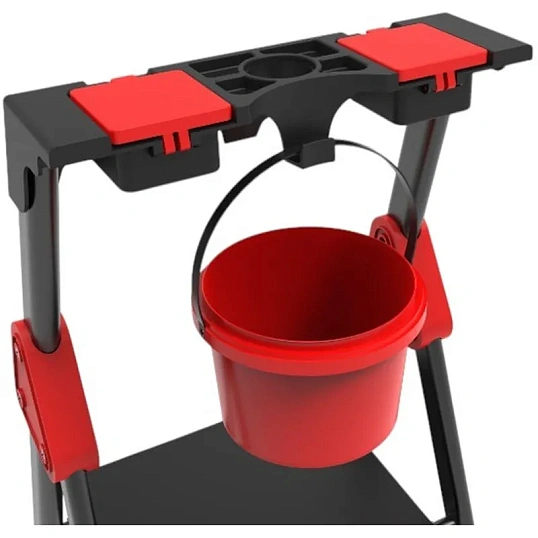 Стремянка стальная  5 ст., чёрная, Perilla арт.133505