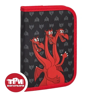 Пенал КОМУС Три богатыря  Горыныч, 1отд., ткань,190x130 мм,ПКТ 04-22