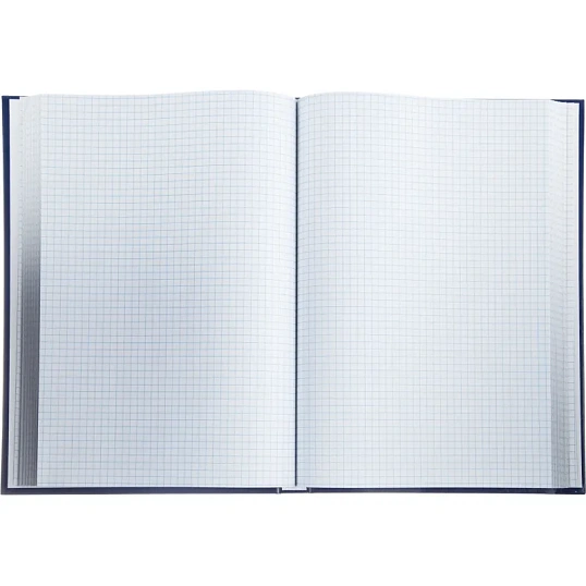 Книга учета 96л. в клетку офсет, обл.бумвинил синий