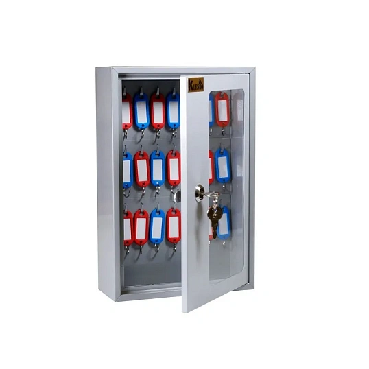 Шкаф для ключей Klesto SKB-24 на 24 ключа, металл/стекло, серый