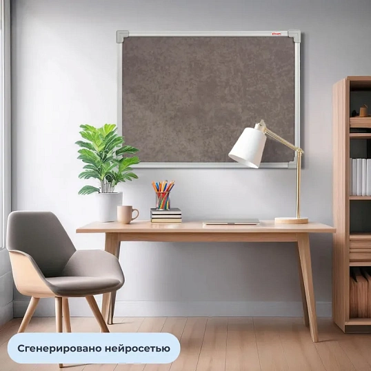 Доска Софтборд текст.90х120 Комус серый агат