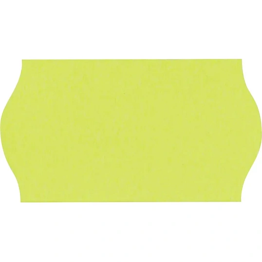 Этикет-лента 22х12 желт волна 1000шт/рул 10рул/уп