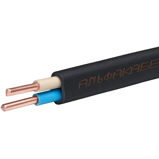 Кабель ВВГ-Пнг(А) 2х2.5 ОК (N) 0.66кВ (бухта 10м) (шт) АЛЬФАКАБЕЛЬ 45992