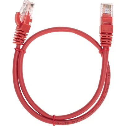 Патч-корд REXANT (02-0103-05) U/UTP, CAT 5e, 26AWG, LSZH, красный, 0,5м