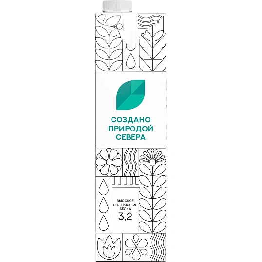 Молоко Северная Долина (Prof) ультрапастериз для капучино 3,2% 950г