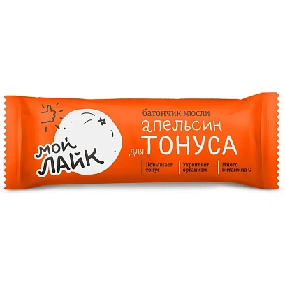 Батончик мюсли Леовит Апельсин для тонуса, (30б/25г) 132348