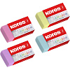 Ластик Kores 40x21x10мм 3 шт/уп, пастельный KE-30, блистер 40315