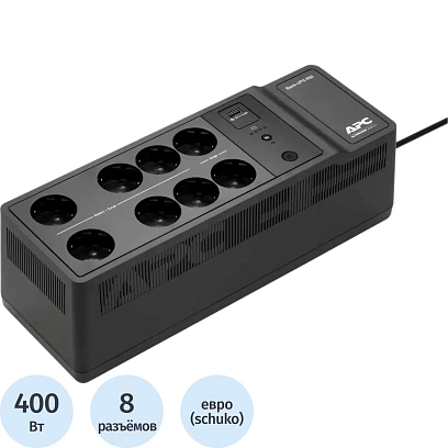 ИБП APC Back-UPS BE650G2-GR 650ВА/400Вт черный