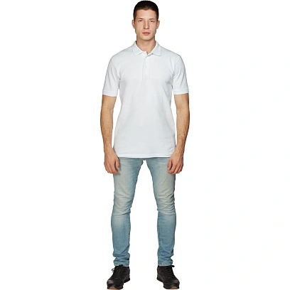 Рубашка Поло (190г.) кор.рукав бел.(XXL)