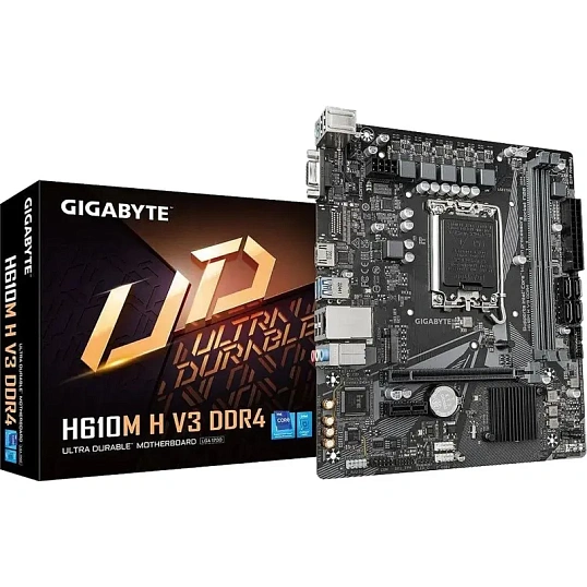 Материнская плата Gigabyte H610M H V3 DDR4 s1700 Intel H610 2xDDR4 mATX
